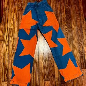 Big Bud Press Blue and Orange Star Wide Leg Pants